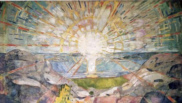 エドヴァルド・ムンク Painting - 太陽 1916年 エドヴァルド・ムンク